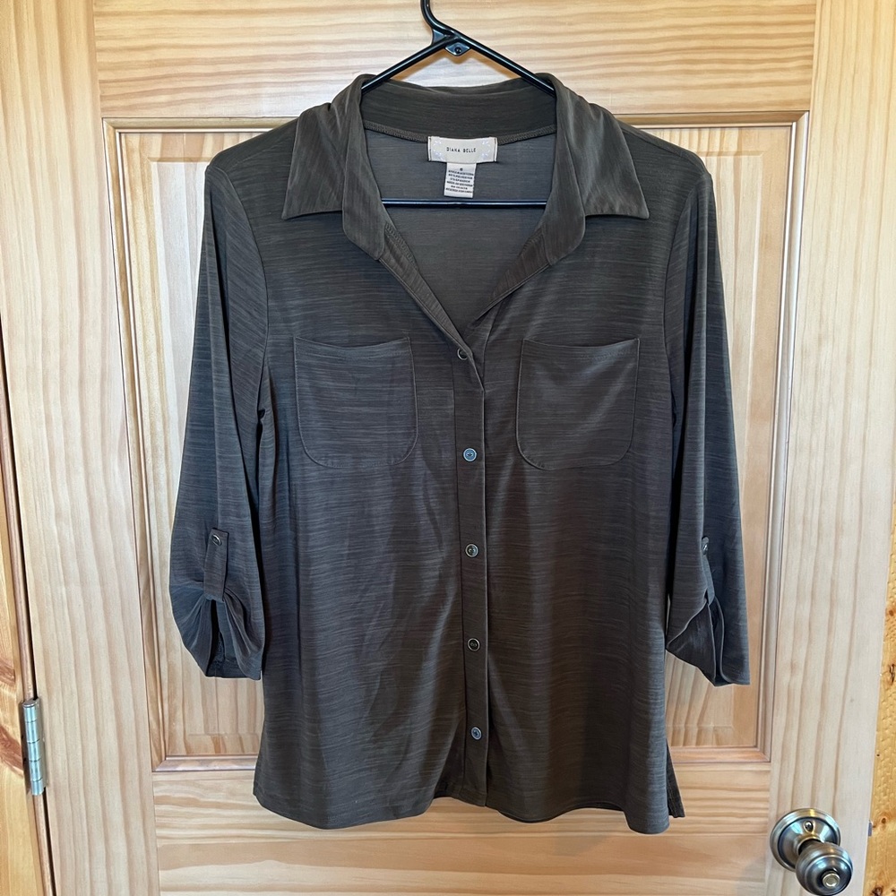 EOlive Green Women's Top